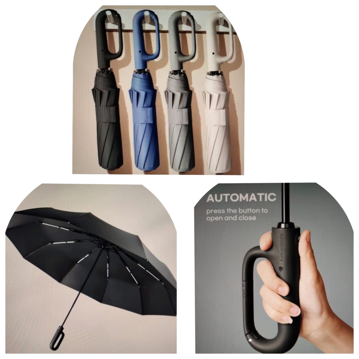 RING BUCKLE FULLY AUTOMATIC UMBRELLA